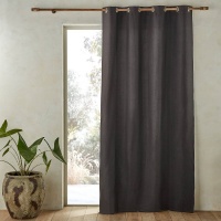 Штора 100 лен на подкладке из хлопка Colin 140 x 350 см серый AM.PM  фото, kupilegko.ru